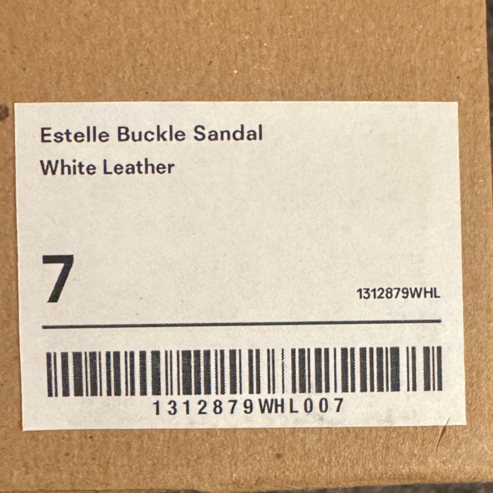 Reformation Estelle Buckle Sandal - White - Size 7 - Picture 7 of 7